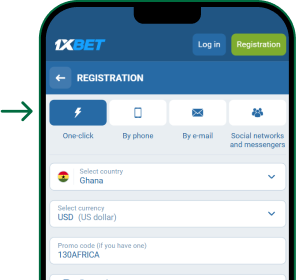 How to register on 1xBet - One-click registration - Ghana Crusader